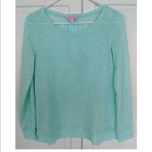 Lilly Pulitzer Mint Green Knit Crew Neck Sweater